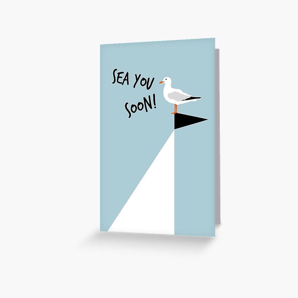 Sea you soon! Blue Greeting Card