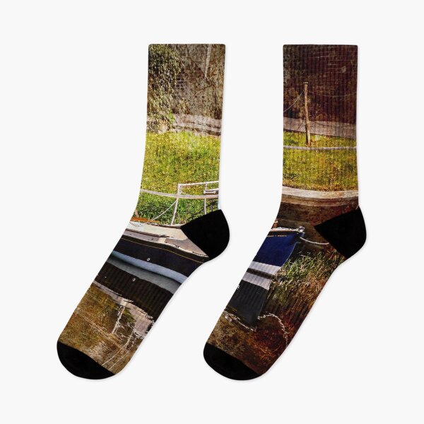 Item preview, Little River Boat. (Textured Effect) designed and sold by ScenicViewPics.