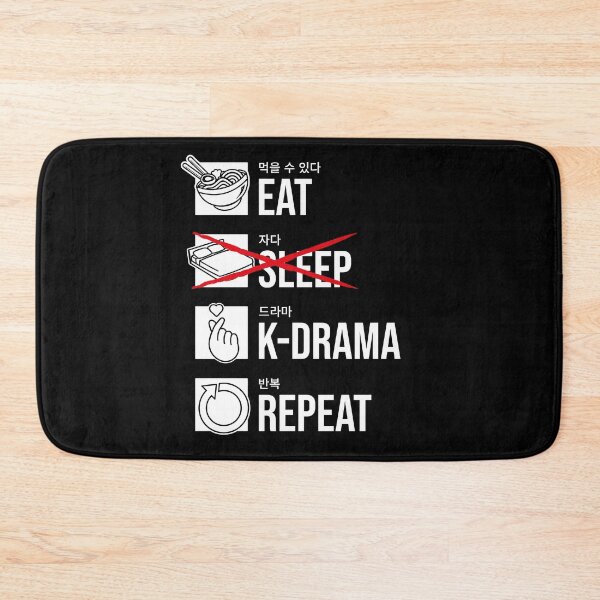 Item preview, Eat Sleep K-Drama Repeat, Korean designed and sold by TheReallyNiceStuff.