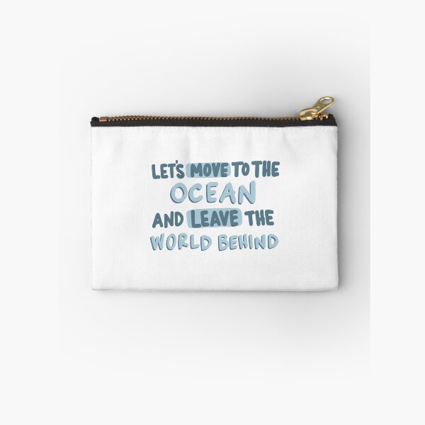 Item preview, “Let’s Move To The Ocean and Leave the World Behind” Cute Hand-Lettered Quote  designed and sold by MorganRenfro.