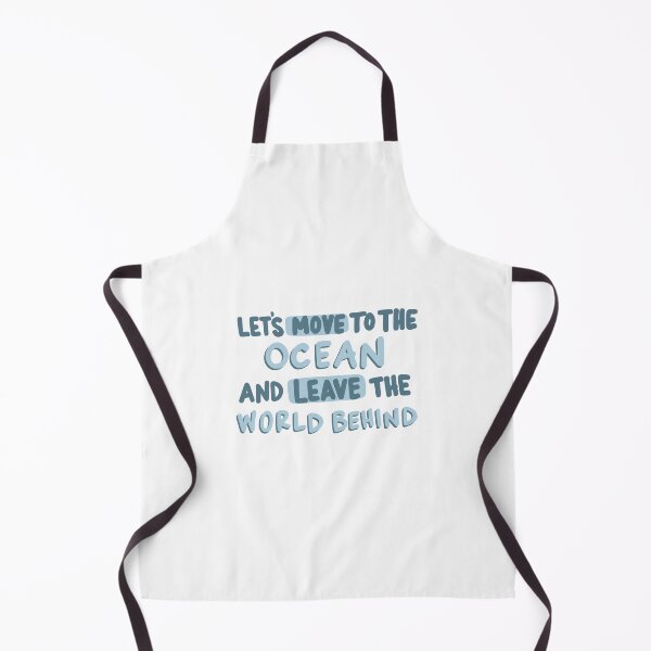 Item preview, “Let’s Move To The Ocean and Leave the World Behind” Cute Hand-Lettered Quote designed and sold by MorganRenfro.