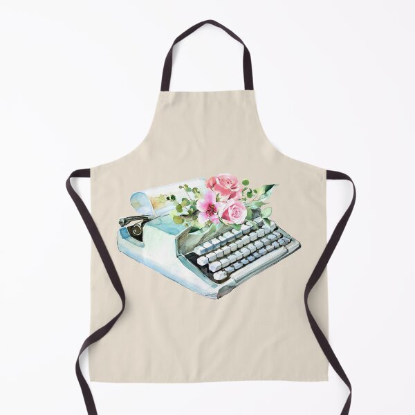 Item preview, Vintage Floral Light Blue Colored Typewriter designed and sold by Alicia Chee.