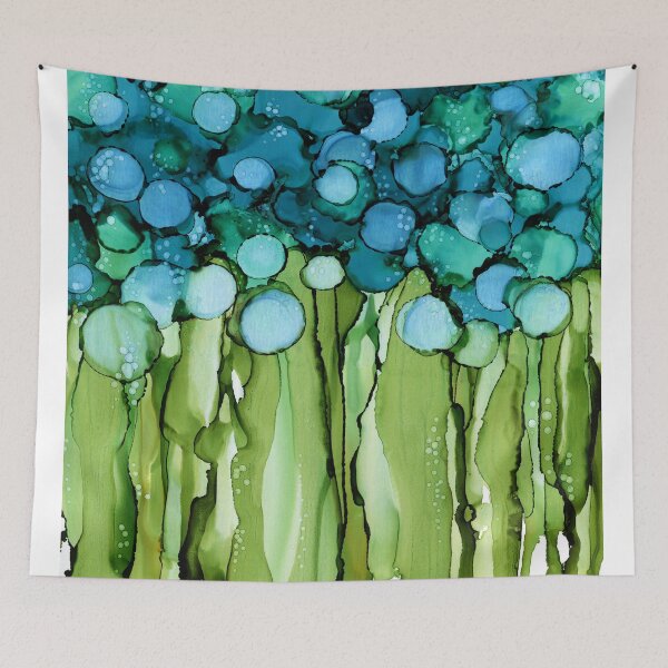 Item preview, Modern Blue Floral designed and sold by Kelly Ryan Rhoades.