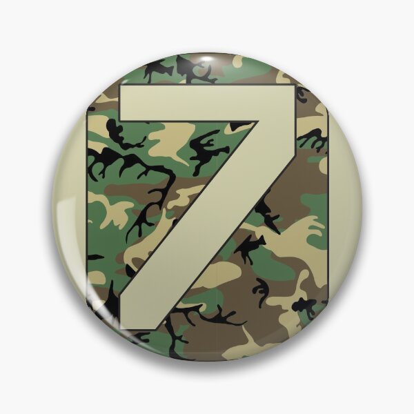 Item preview, Number "7" Military Camo Stencil font designed and sold by 65 MCMLXV.