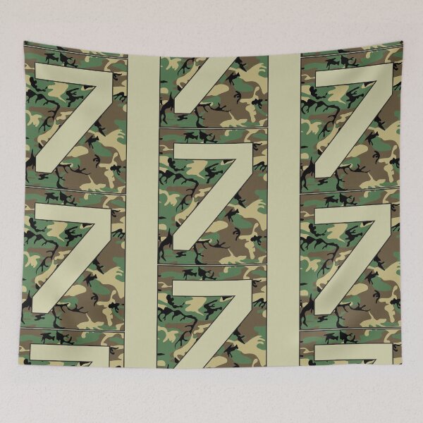 Item preview, Number "7" Military Camo Stencil font designed and sold by 65 MCMLXV.
