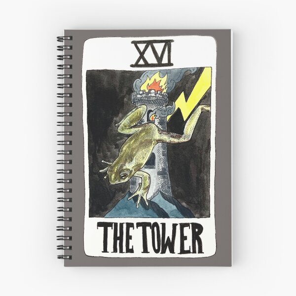 Item preview, The Tower Frog Tarot designed and sold by alfs-world.