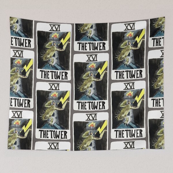 Item preview, The Tower Frog Tarot designed and sold by alfs-world.