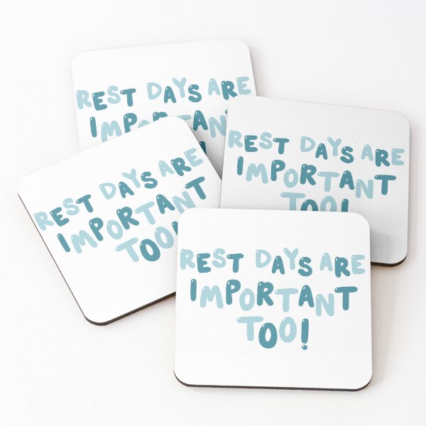 Item preview, “Rest Days Are Important Too” Hand-Lettered Fitness Motivational Quote  designed and sold by MorganRenfro.