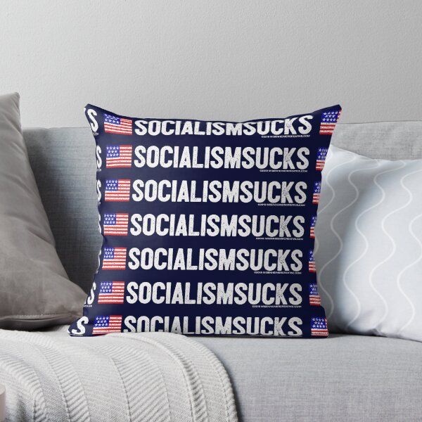 SocialismSucks Throw Pillow