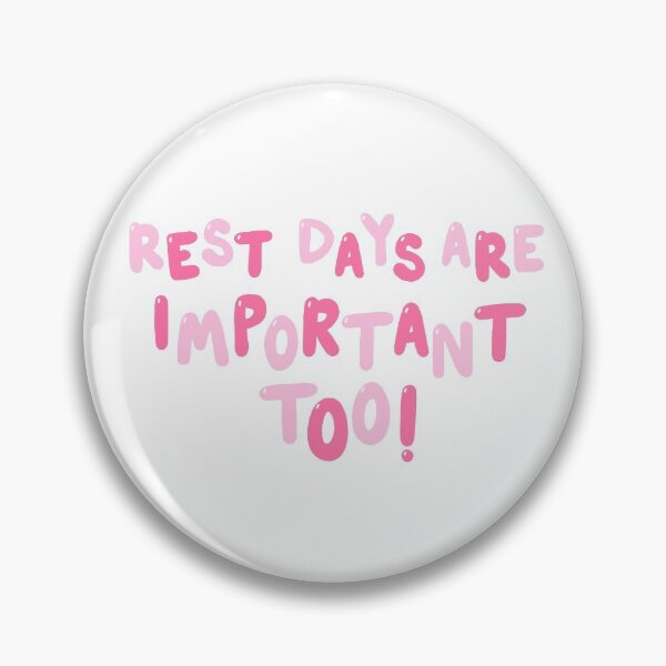 Item preview, Pink “Rest Days Are Important Too” Hand-Lettered Fitness Motivational Quote  designed and sold by MorganRenfro.