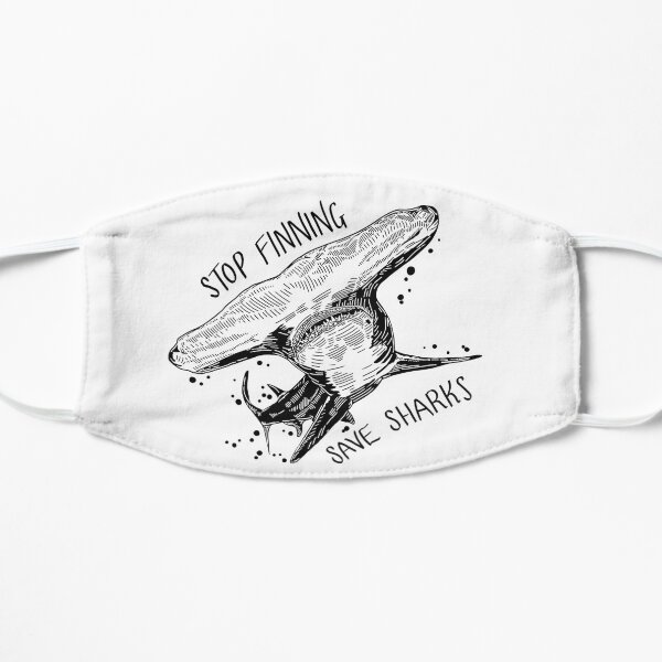 Stop Finning Save Sharks Hammerhead Shark Flat Mask