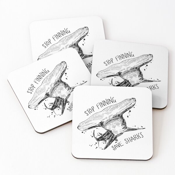 Item preview, Stop Finning Save Sharks Hammerhead Shark designed and sold by Narked-Shark.