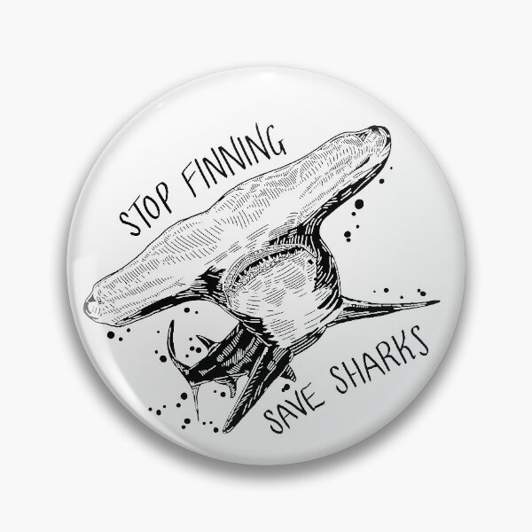 Item preview, Stop Finning Save Sharks Hammerhead Shark designed and sold by Narked-Shark.