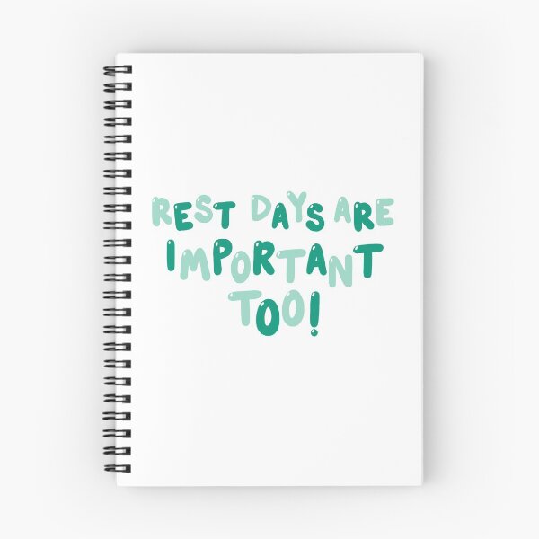 Item preview, Green  “Rest Days Are Important Too” Hand-Lettered Fitness Motivational Quote  designed and sold by MorganRenfro.