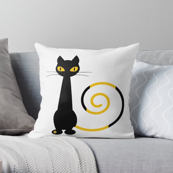 Smelly Cat III Throw Pillow