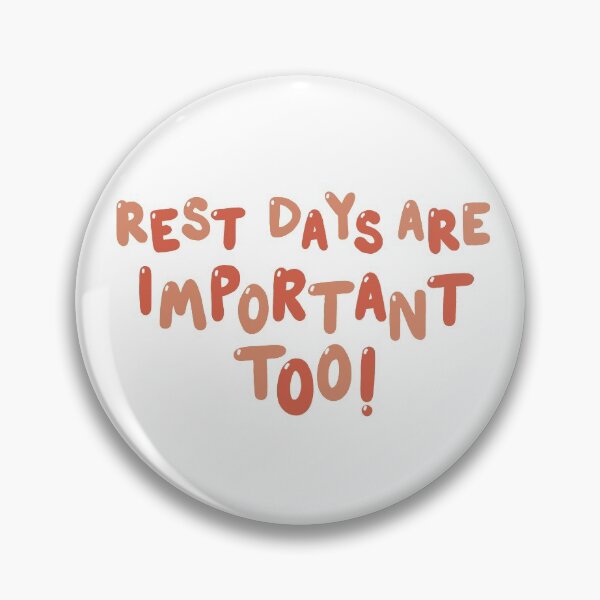 Item preview, Orange  “Rest Days Are Important Too” Hand-Lettered Fitness Motivational Quote  designed and sold by MorganRenfro.