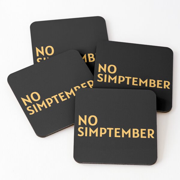Item preview, No Simp September Simptember Yellow Text in Black designed and sold by KRISTAHR.