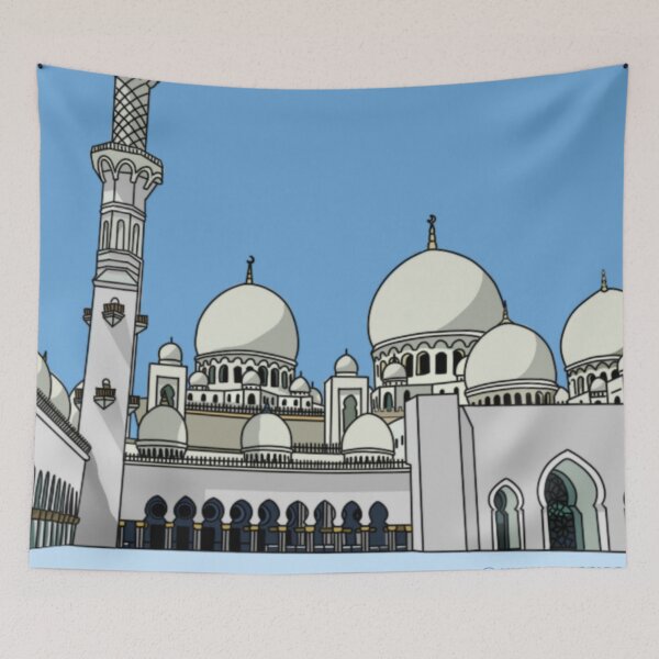 Item preview, grand mosque abu dhabi designed and sold by KiwiBurrito.