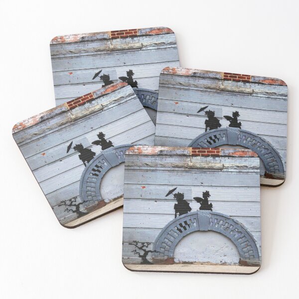 Item preview, Banksy Japanese Geishas Crossing Bridge And Bonsai New York Street Art designed and sold by WE-ARE-BANKSY.