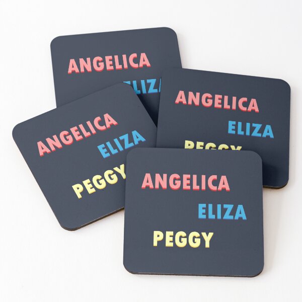 Item preview, Name tag of Schuyler sisters in white stickers Angelica, Eliza and Peggy designed and sold by anins-azuree.