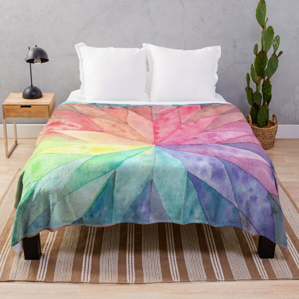 Item preview, Watercolor Art - Rhombus Rainbow Horizontal designed and sold by lucyideas.