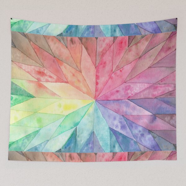 Item preview, Watercolor Art - Rhombus Rainbow Horizontal designed and sold by lucyideas.
