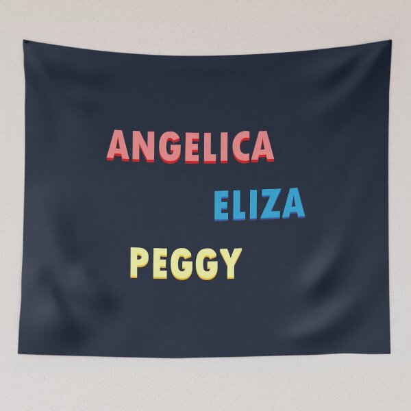 Item preview, Name tag of Schuyler sisters in white stickers Angelica, Eliza and Peggy designed and sold by anins-azuree.