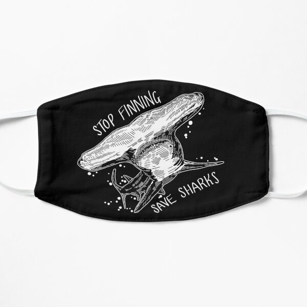 Stop Finning Save Sharks Hammerhead Sharks Flat Mask