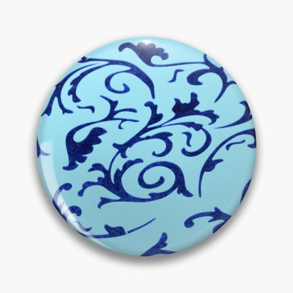 Item preview, ARABIATA 8 blue patterns Morocco Essaouira flowers leaves design arabesques volutes decor designed and sold by dragonemma.