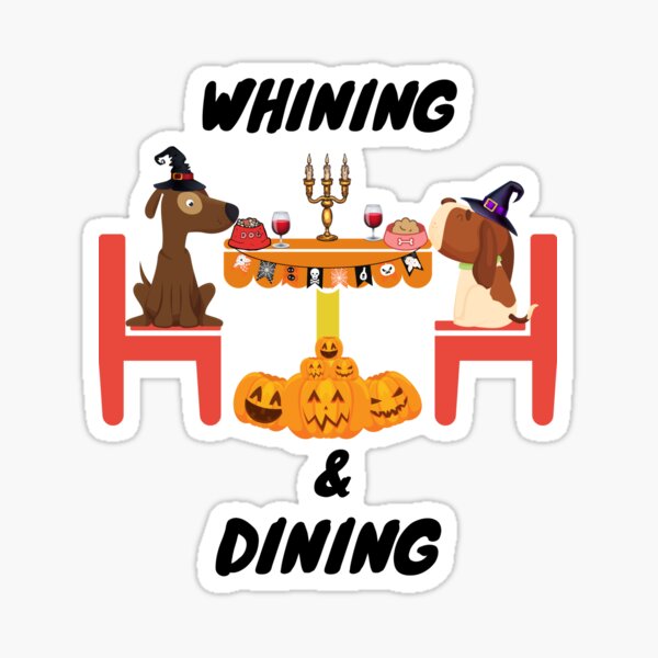 "Whining and Dining Basset Hound and Pit bull Date Halloween Dog