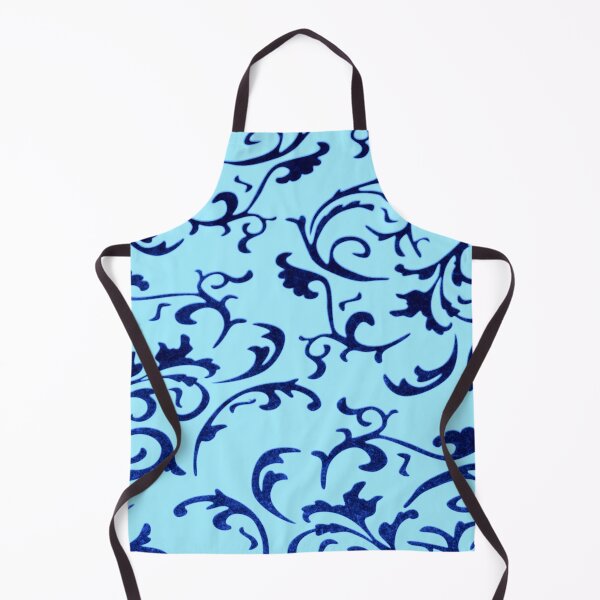 Item preview, ARABIATA 8 blue patterns Morocco Essaouira flowers leaves design arabesques volutes decor designed and sold by dragonemma.