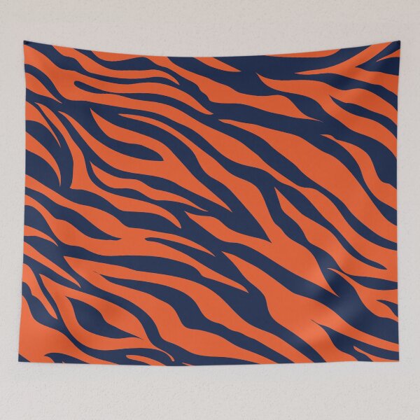 Item preview, Tiger Stripes - Orange/ Navy designed and sold by DionBlaster.
