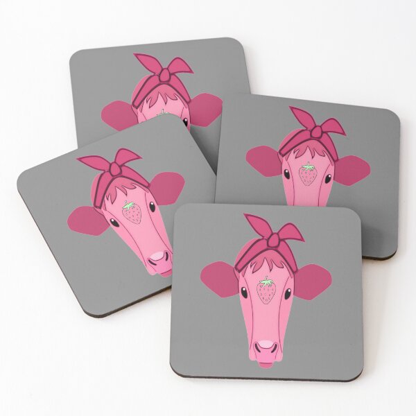 Aperçu de l'œuvre Cadeau mignon de vache aux fraises Cadeaux personnalisés de vache aux fraises créée et vendue par healmyvibe.