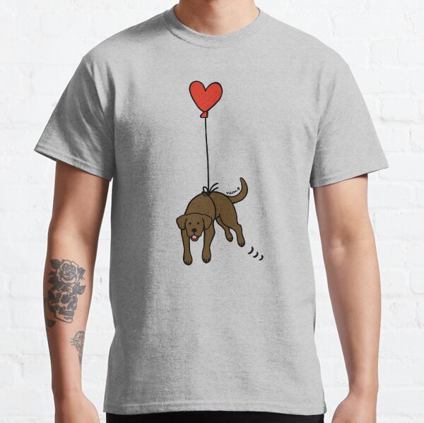 Item preview, Chocolate Labrador Floating in the Air designed and sold by HappyLabradors.