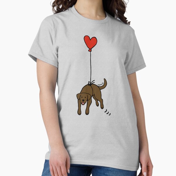 Item preview, Chocolate Labrador Floating in the Air designed and sold by HappyLabradors.