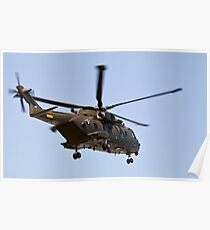 Helicopter from the Danish Air Force. Poster