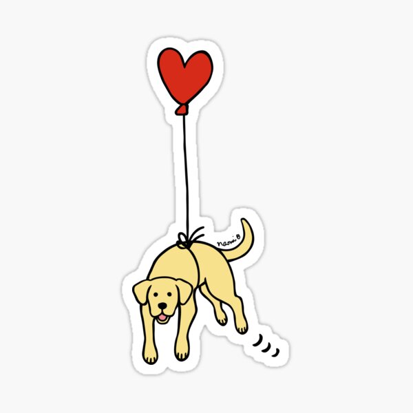 Sticker Yellow Labrador Cartoon Redbubble