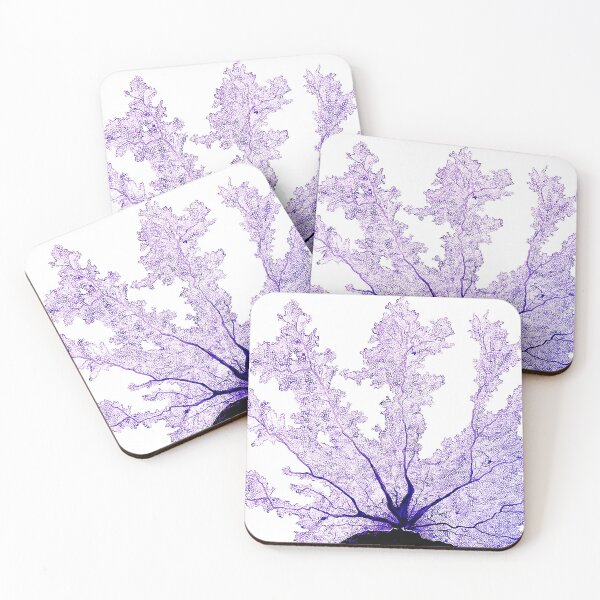 Item preview, Purple Sea Fan Coral Acrylic Painting Detail  designed and sold by LindaZArtist.