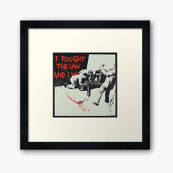 Aperçu de l'œuvre Banksy, j'ai combattu la loi et j'ai gagné créée et vendue par WE-ARE-BANKSY.