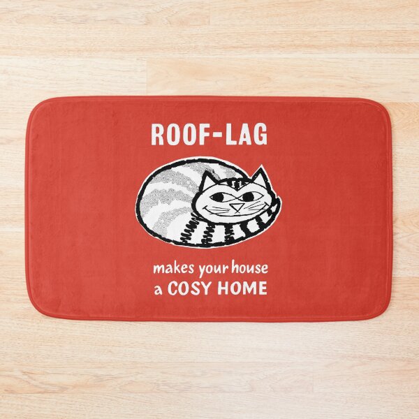 Item preview, ROOF LAG - ADVERT (WITH A CAT ON IT) designed and sold by ThrowbackAds.