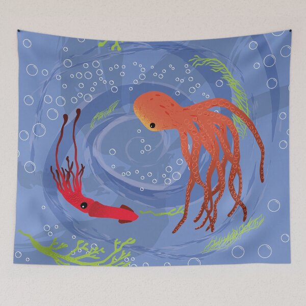 Item preview, Swirling cephalopods designed and sold by Philcohnartist.