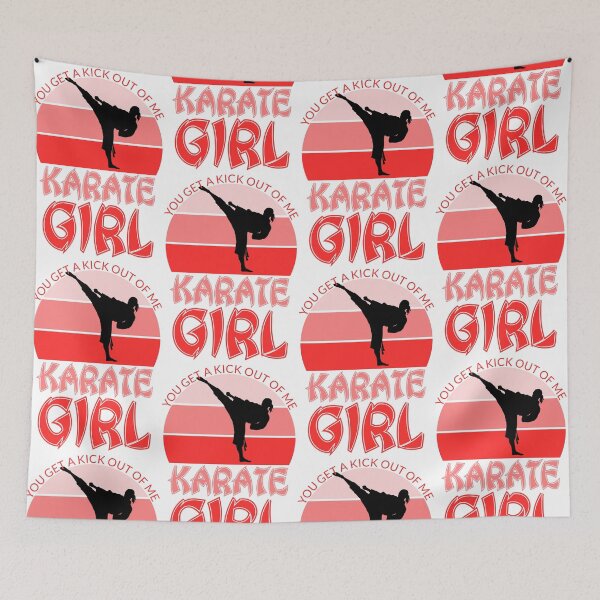 Item preview, Red Retro Karate Girl - You Get A Kick Out Of Me designed and sold by Worldesigns by Artsiren.