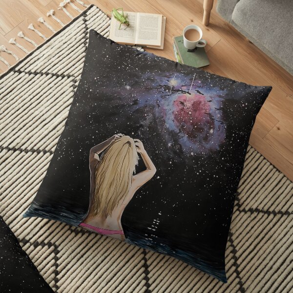 cosmic waters Floor Pillow
