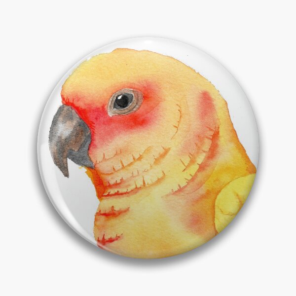 Item preview, sun conure tropical parrot watercolor designed and sold by L'Atelier Oranjade.