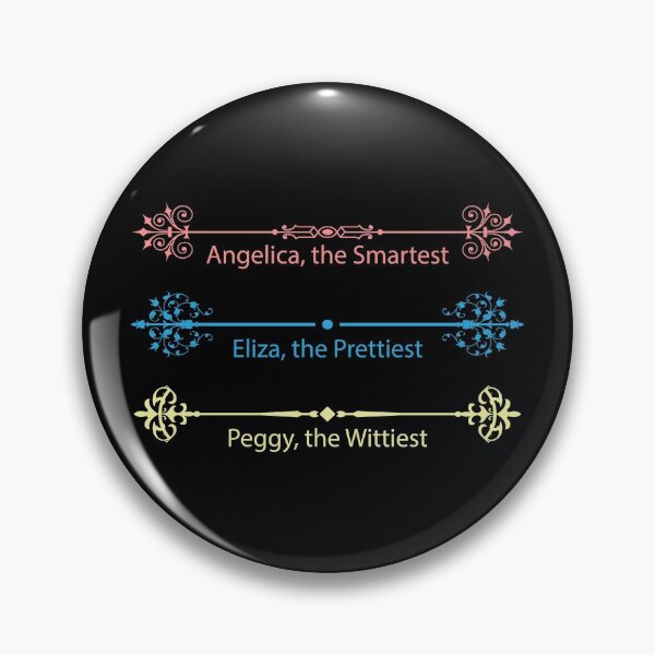 Item preview, Schuyler sisters characteristics and name tag stickers Angelica, Eliza and Peggy designed and sold by anins-azuree.