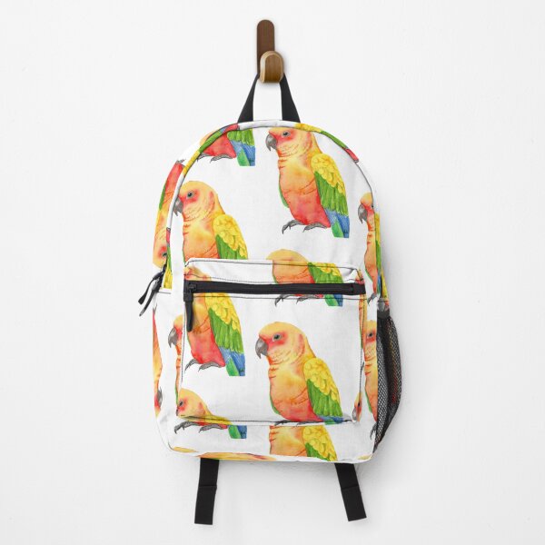 Item preview, sun conure tropical parrot watercolor designed and sold by L'Atelier Oranjade.
