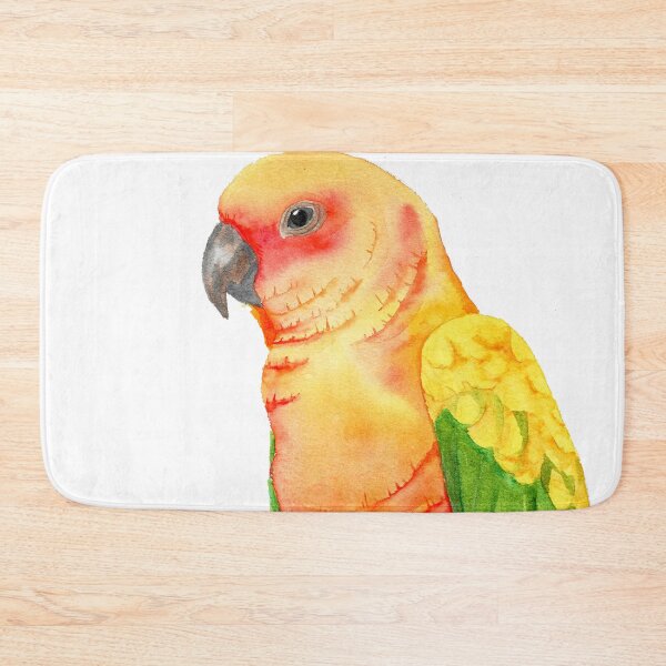 Item preview, sun conure tropical parrot watercolor designed and sold by L'Atelier Oranjade.