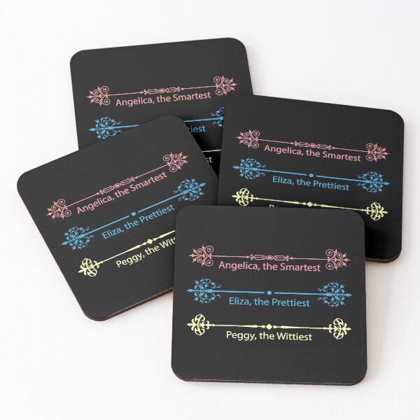 Item preview, Schuyler sisters characteristics and name tag stickers Angelica, Eliza and Peggy designed and sold by anins-azuree.