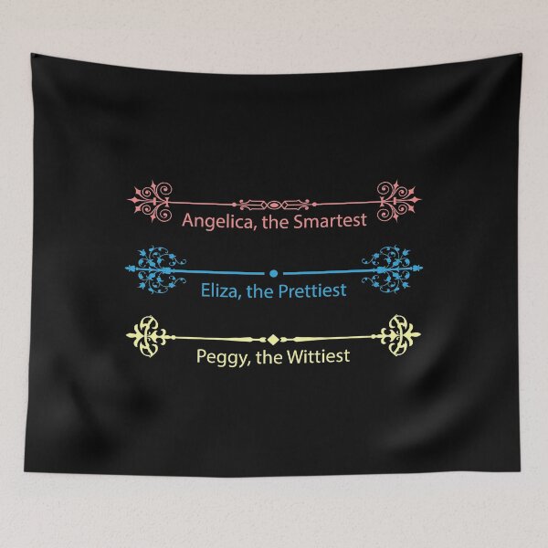 Item preview, Schuyler sisters characteristics and name tag stickers Angelica, Eliza and Peggy designed and sold by anins-azuree.
