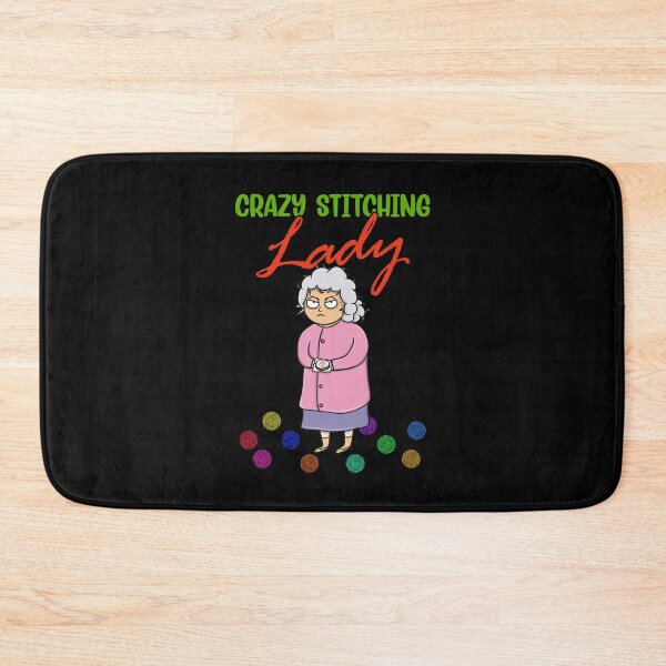 Item preview, Funny Crazy Stitching Lady with quilting patterns for Sewers designed and sold by ShopTheStyle.